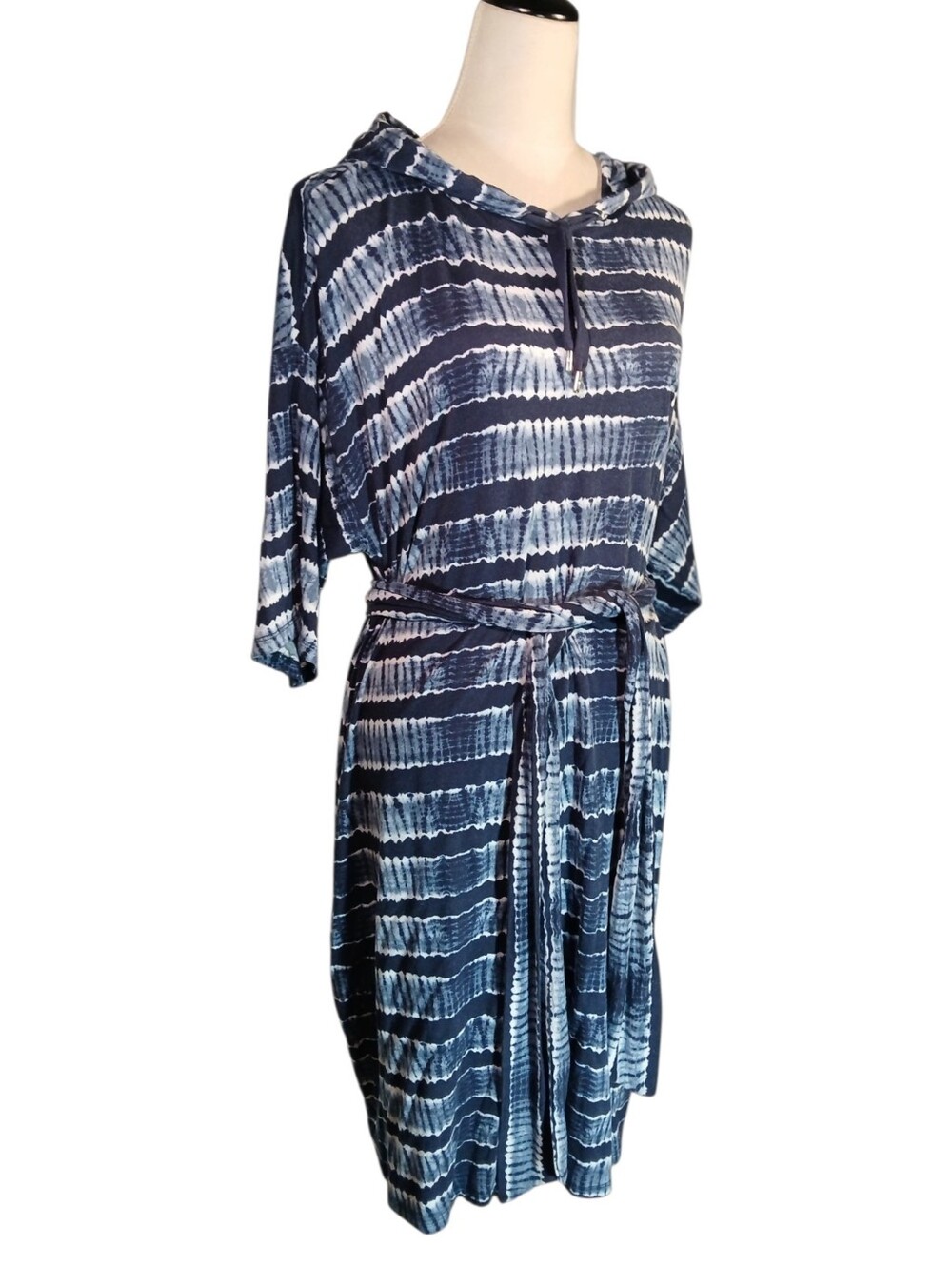 Michael Kors Tye Dye Hoodie Dress Short Sleeve Sz 2X - Picture 3 of 8
